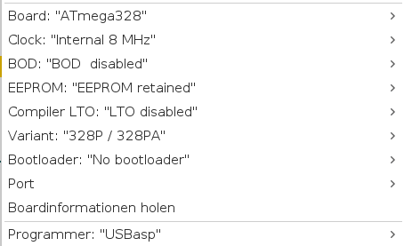 Arduino Settings